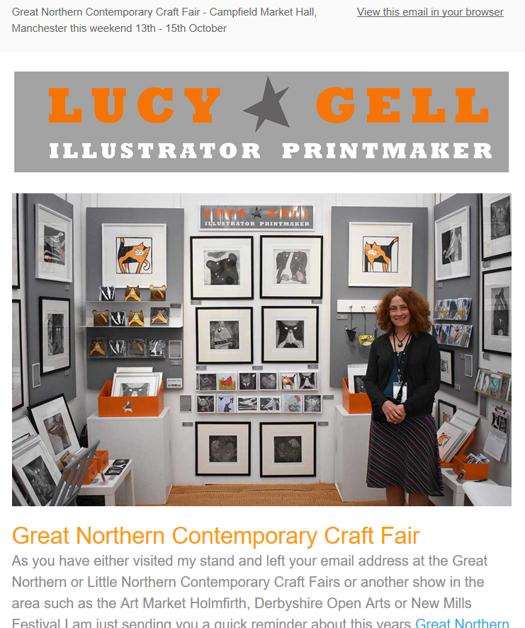 Events shows and exhibitions marketing your art and craft online