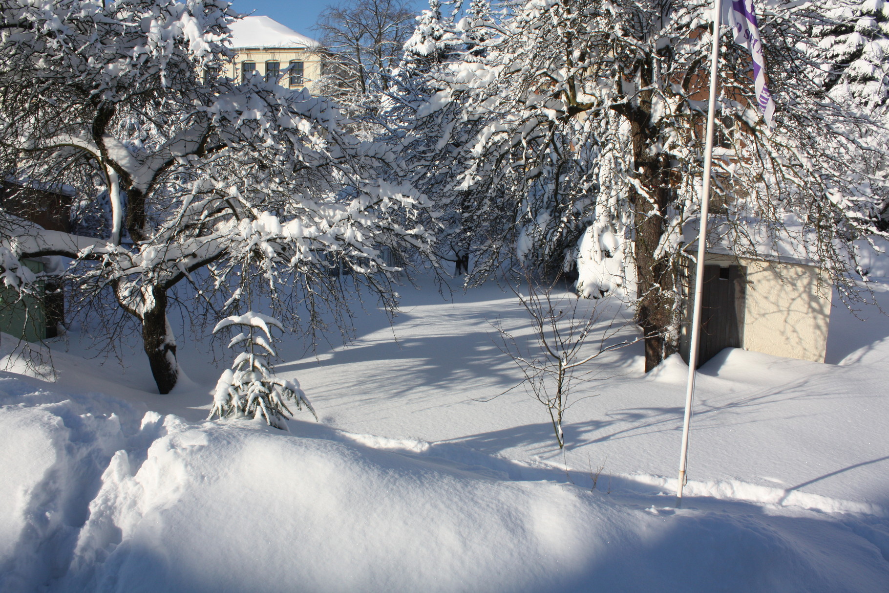 Unser Garten im Winter