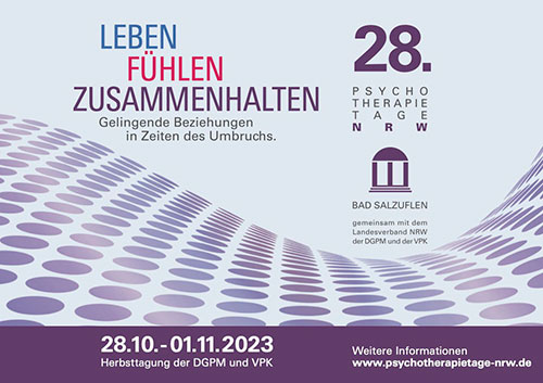 28. Psychotherapie Tage NRW - 28.10 - 1.11.2023