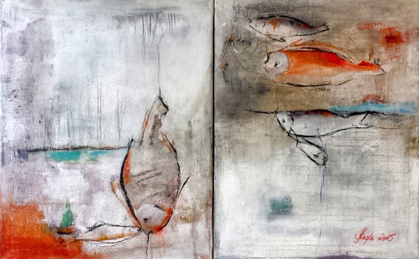 "Fischmarkt 2" - 2 x 40x50 cm