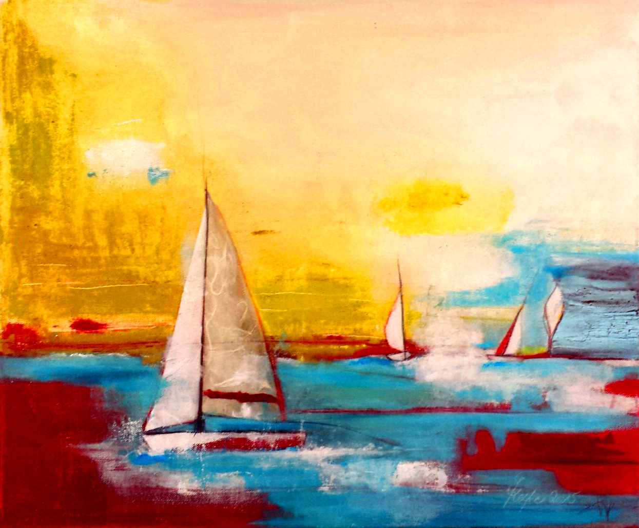 "Tag am See..." - 60x50 cm