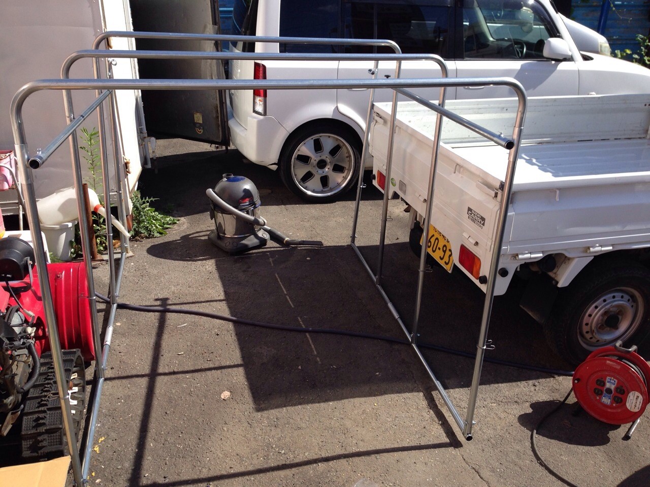 すぐ載せたい方！ 軽トラック用 骨組み付き幌