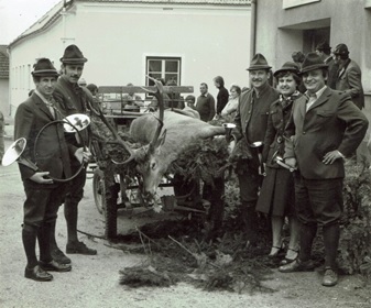 Hirsch Tot! Bunn an der Wild 12. August 1978 (Schütze Rupert Mann)