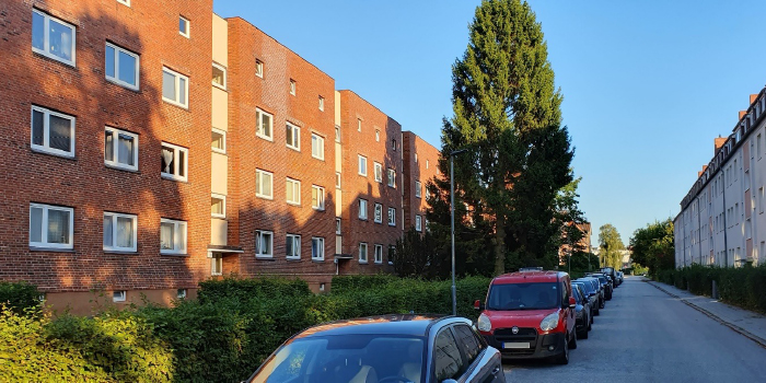 Straßenbild Margarethenstraße Blickrichtung nach Südosten (Dornestraße)