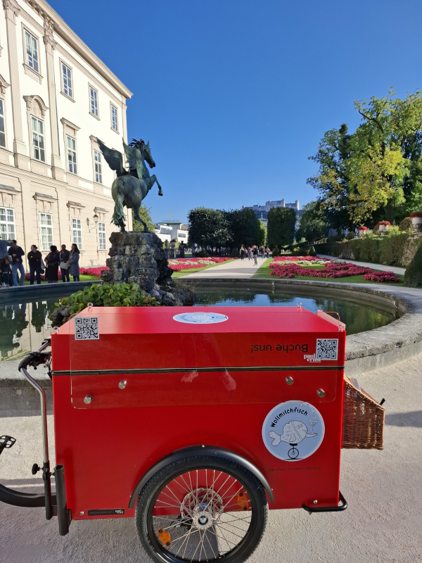 Wollmilchfisch - Getränkefahrrad im Mirabellgarten