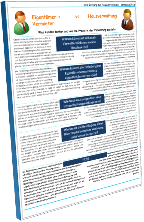 Eigentümer versus Hausverwaltung - Eine Situation und zwei Blickwinkel - Der Online-Shop für ...