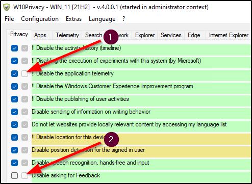 W10Privacy 4.1.2.0 Image