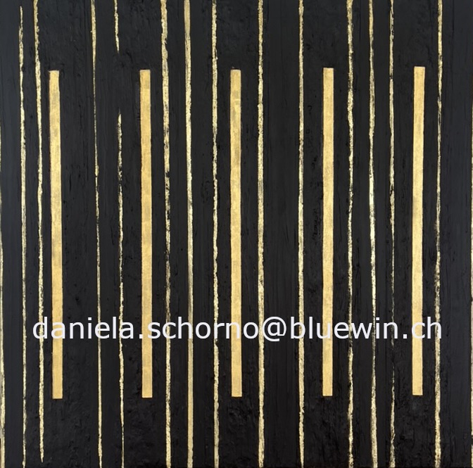 Bild von Daniela Schorno: 120 x 120 Golden Stripes