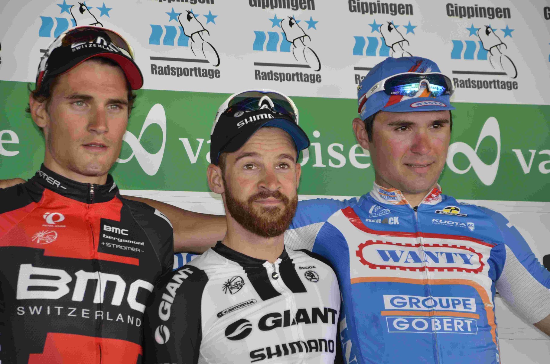 Die Gewinner von Gippingen: Dillier 2., Geschke 1., Baugnies 3.