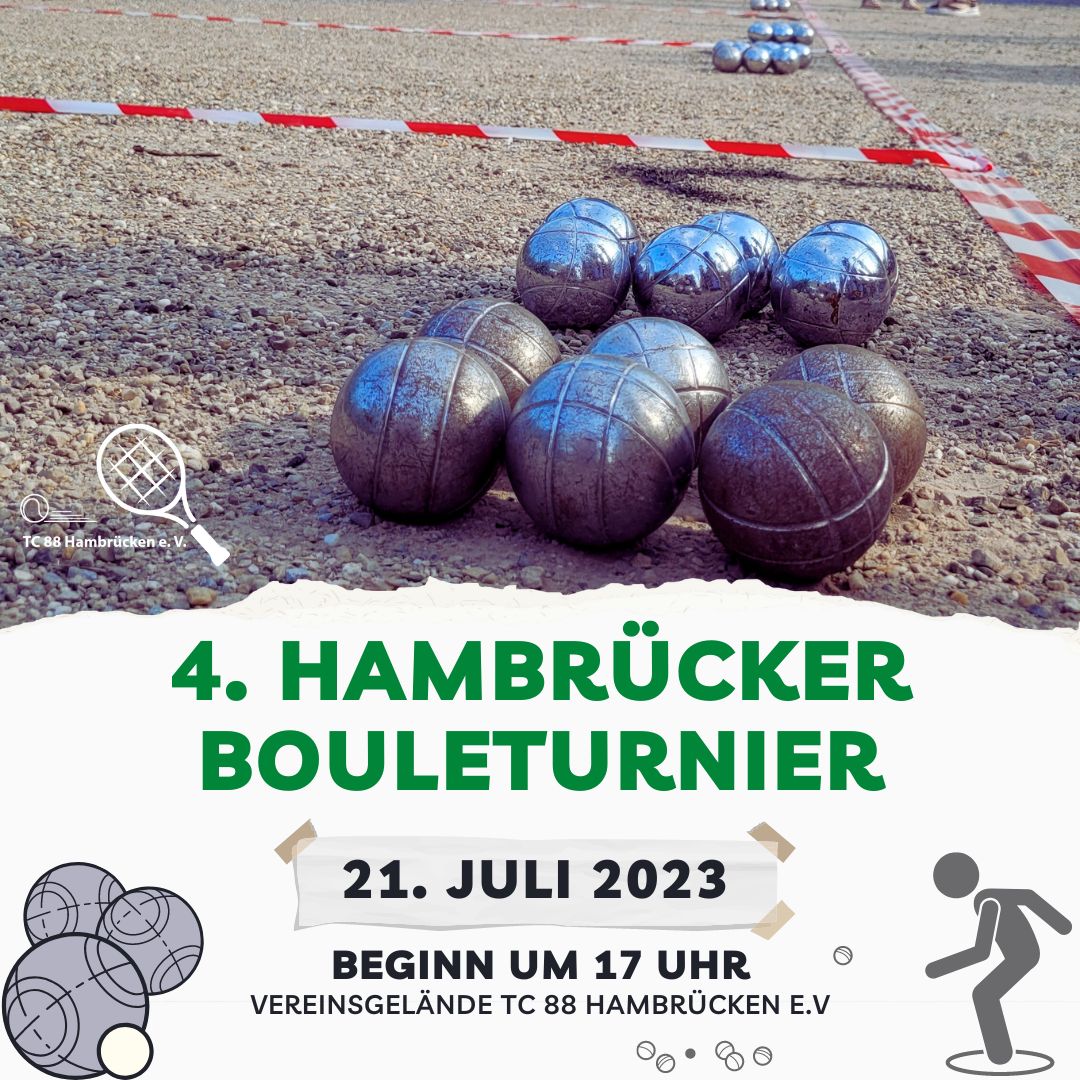 4. Hambrücker Bouleturnier - Anmeldung ab JETZT möglich!