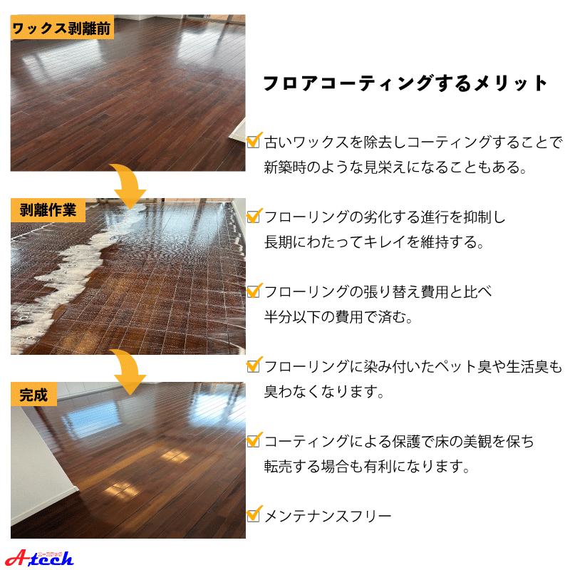 中古住宅にもフロアコーティングで新築のような輝きを