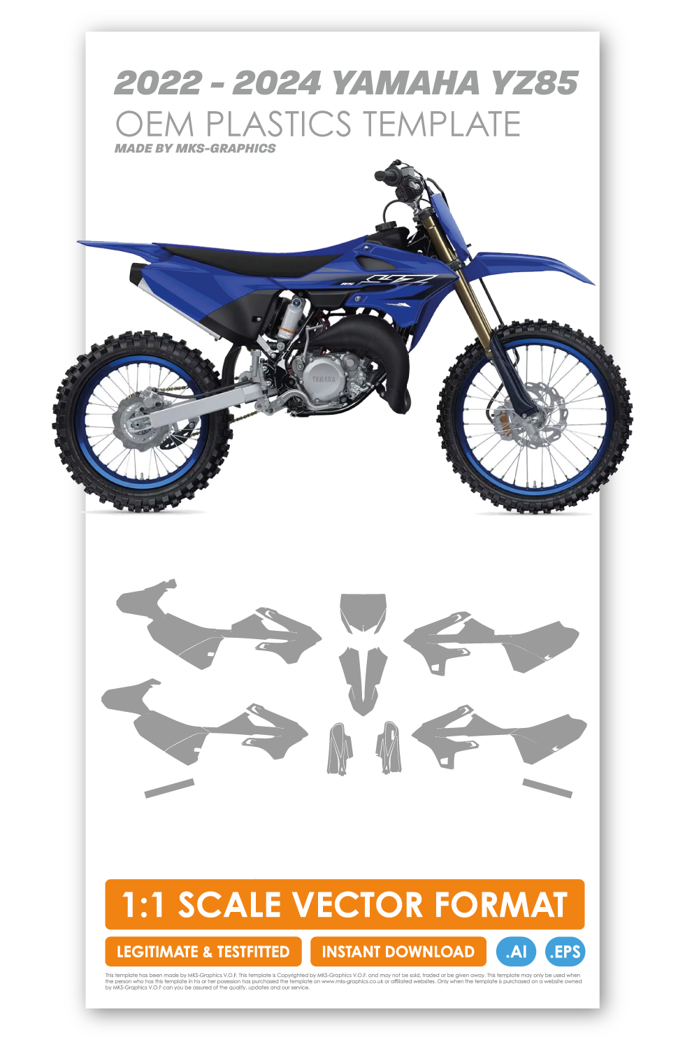 YAMAHA YZ85 2022 2023 2024 template Legit, verified & testfitted YAMAHA YZ85 2022 2023 2024 template Legit, verified & testfitted