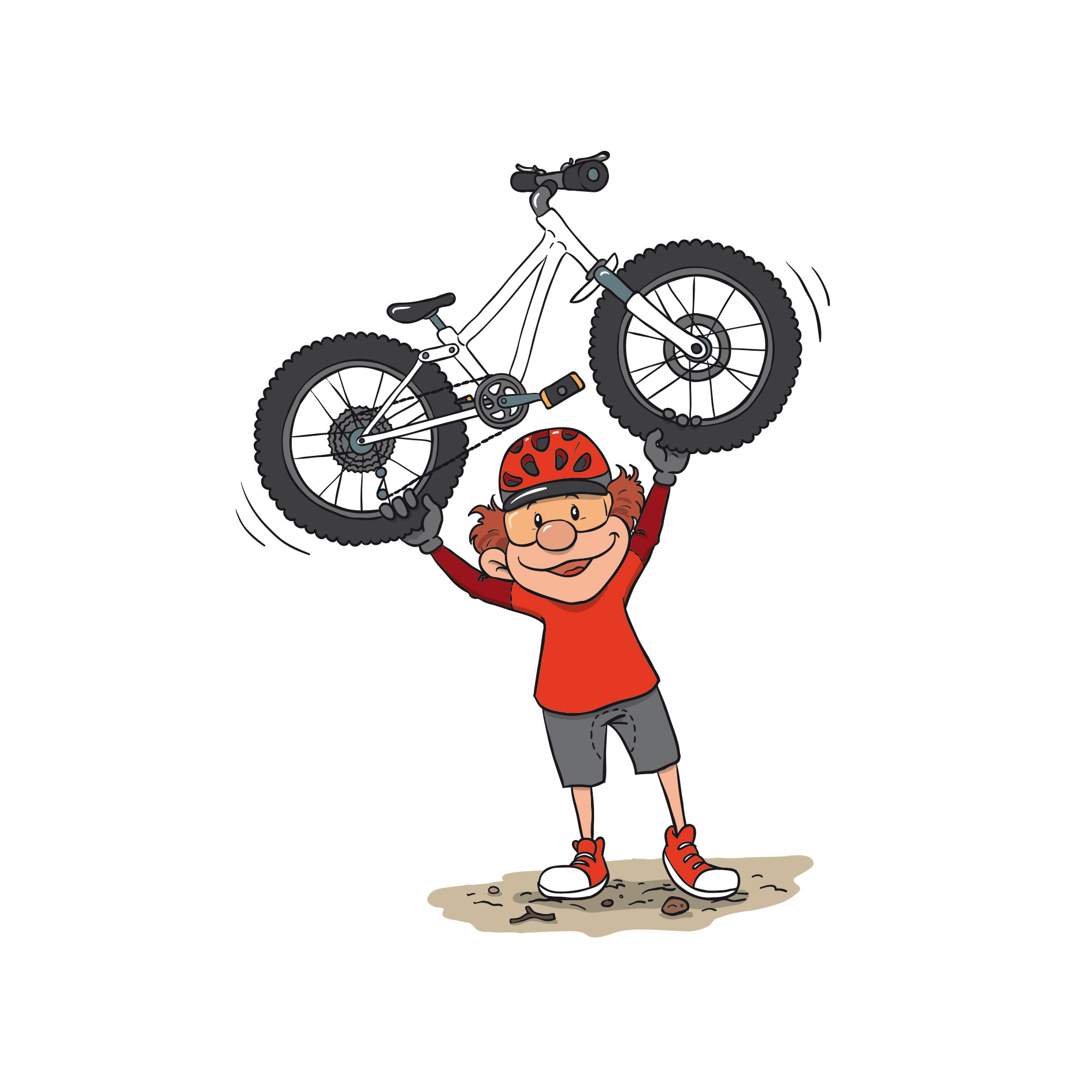 Illustrationen für die MTB Tour für Kinder in Baiersbronn.