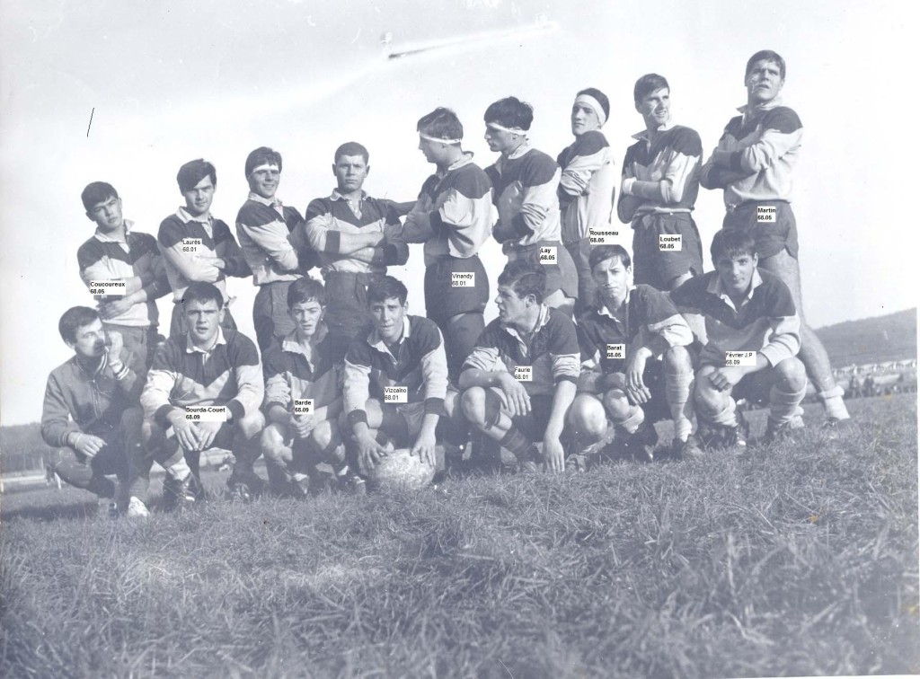 équipe de rugby de la BA 177 - promos 68 & 69