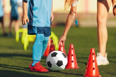 Idea Soccer dribbling course kids birthday party
