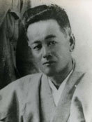 Motobu Chomo sensei (1890-1945). His nickname was Trajū, or "Tiger Tail," because of his quick kicking technique.