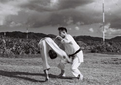 Uehara Seikichi and Onaga Taketoshi, Cape Manzamo, Okinawa, 1963