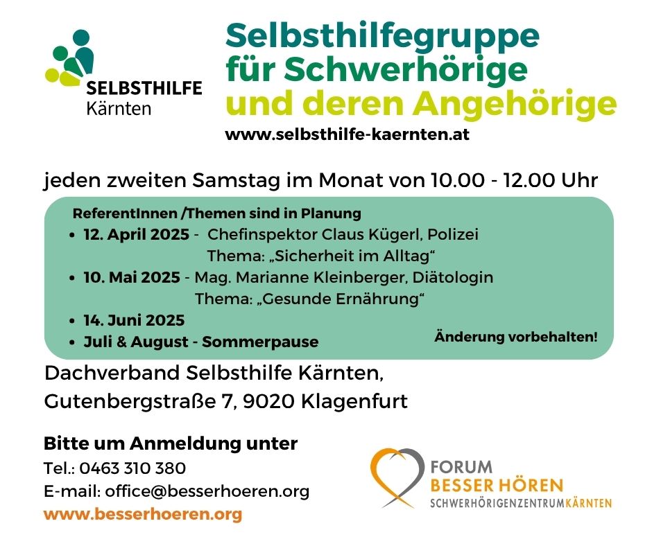 Selbsthilfegruppe für Schwerhörige und deren Angehörige