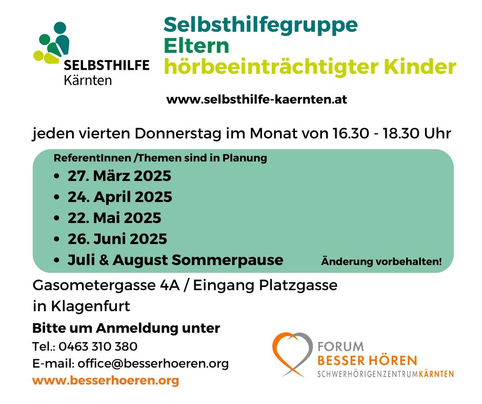 Selbsthilfegruppe für Eltern hörbeeinträchtigter Kinder