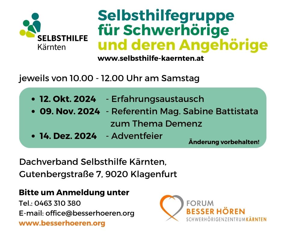 SHG für Schwerhörige und deren Angehörige