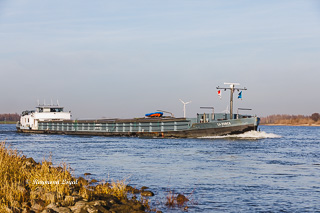 barge on the river Rhine