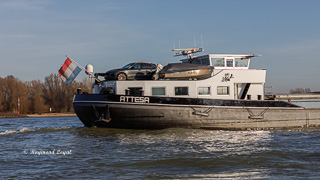 barge on the river Rhine