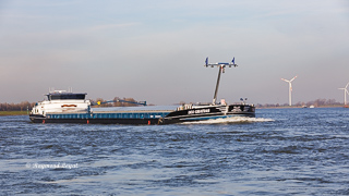 barge on the river Rhine