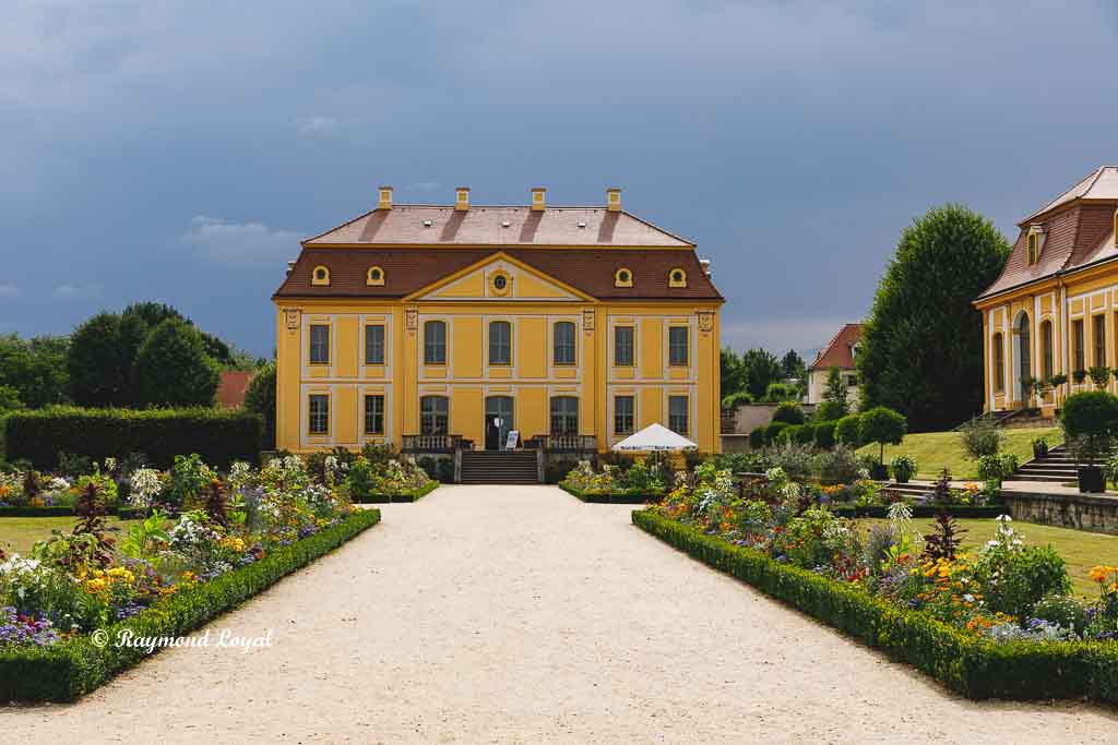 baroque garden in gross-sedlitz saxony