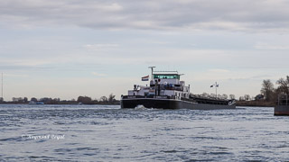 barge on the river Rhine