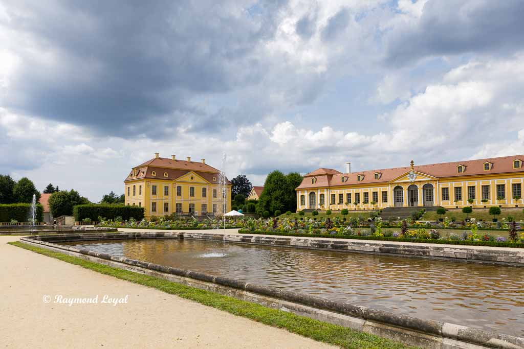 baroque garden in gross-sedlitz saxony