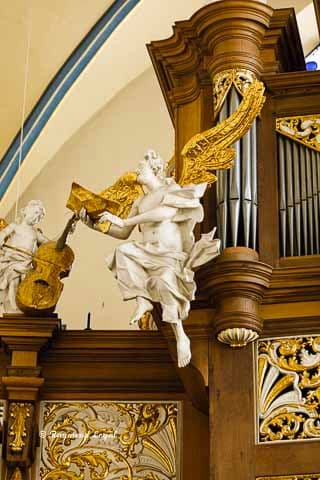 schlosskirche bruehl skulpturen orgelprospekt