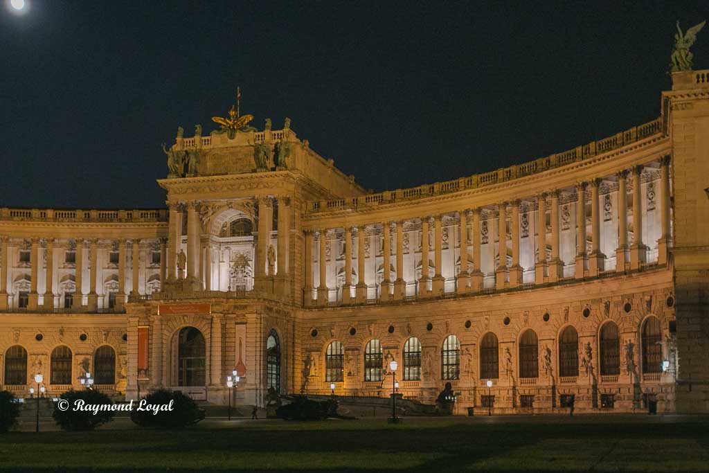 wien stadtansichten altstadt hofburg haus nacht