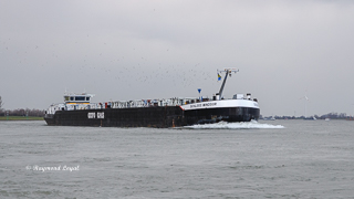 barge on the river Rhine