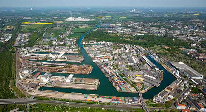 luftaufnahme dortmunder hafen