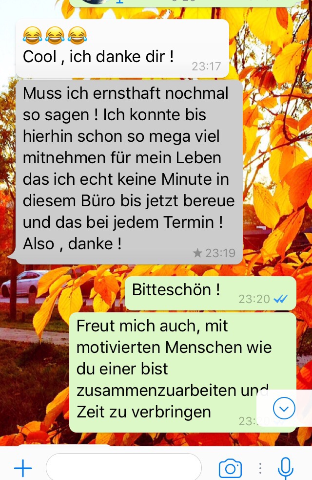 Viele Whatsappnachrichten mit Danksagungen