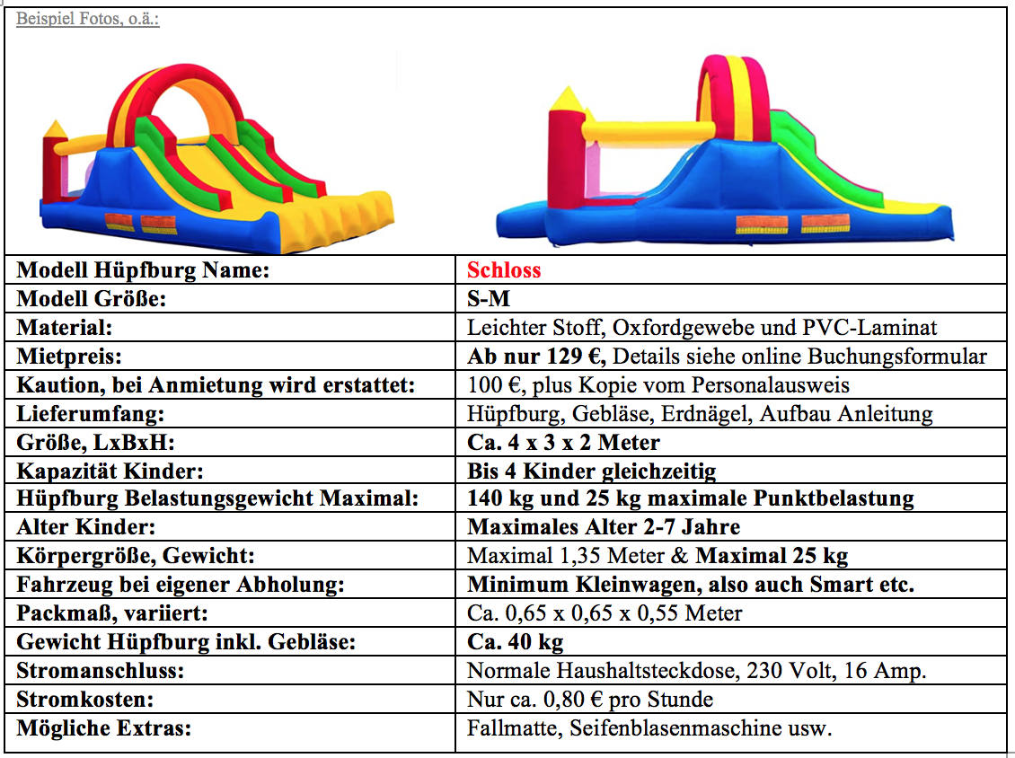 Details zur Premium Hüpfburg, Deutschlandweit 24 Stunden am Tag mieten.