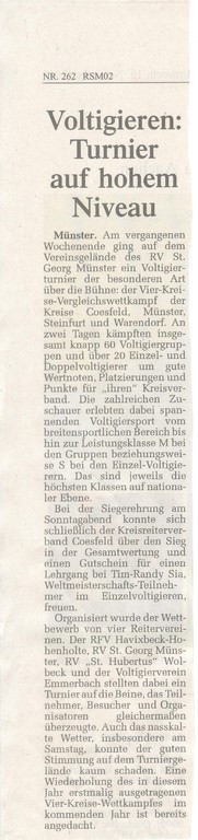 Zeitungsartikel WN vom 10.11.2010