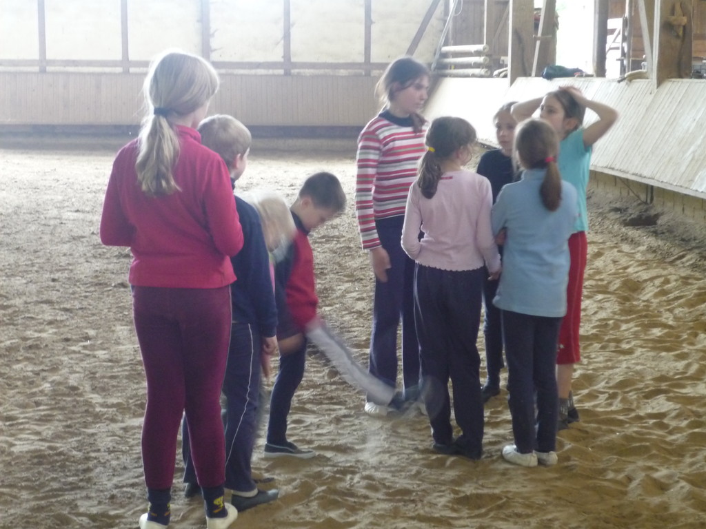 ...die Kleinen machen sich warm für die 2te Pferdeeinheit...