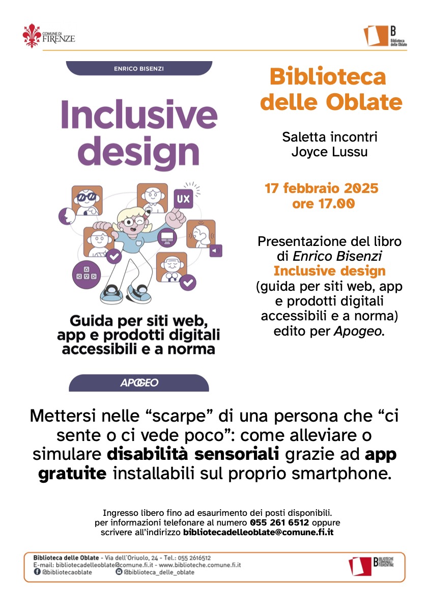 METTERSI NELLE SCARPE ALTRUI CON UNO SMARTPHONE: WORKSHOP DI INCLUSIVE DESIGN a cura di Enrico Bisenzi