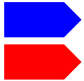 Les 2 voitures roulent sur 2 files différentes