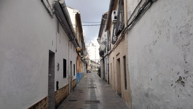 Calle del antiguo pueblo de Benimaclet hoy convertido en un barrio de la ciudad de Valencia.