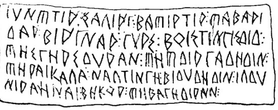 En muchos yacimientos arqueológicos se han encontrado más de 200 textos Ibéricos, entre los más importantes los siguientes: el plomo de la Bastida de les Alcuses (Moixent, en Valencia); el de la Serreta (Alcoy, Alicante) y los del Orley (Vall d'Uxó.