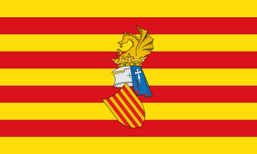 Bandera preautonómica 1979-1982 de la Comunidad Valenciana