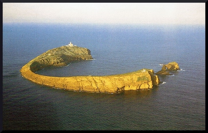 Vista aérea de la isla Columbrete Grande o Illa Grossa, del Parque Natural Protegido de la Comunidad Valenciana.