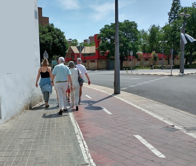 Aceras-Bici: Tramos de carril bici señalizados sobre la propia acera (por ejemplo, en las Avenidas La Plata- Waksman, en Valencia.