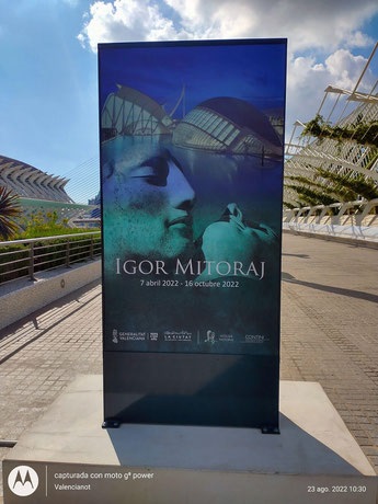 Exposición de Igor Mitoraj en la Ciudad de las Arte y la Ciencias en Valencia 16 de octubre de 2022.