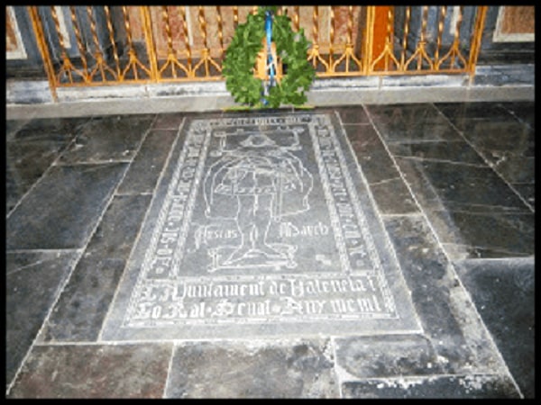 Sepultura del poeta Ausiàs March en la catedral de Valencia.