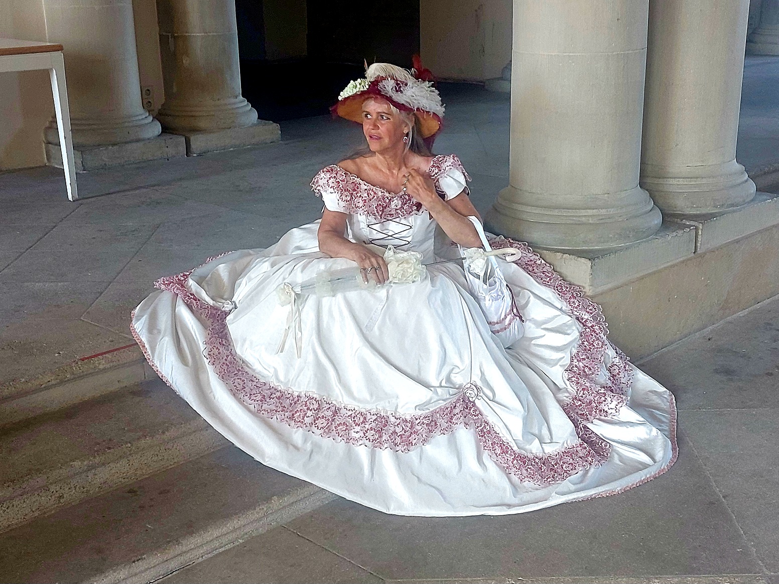 kurze Pause im kühlen Schloss