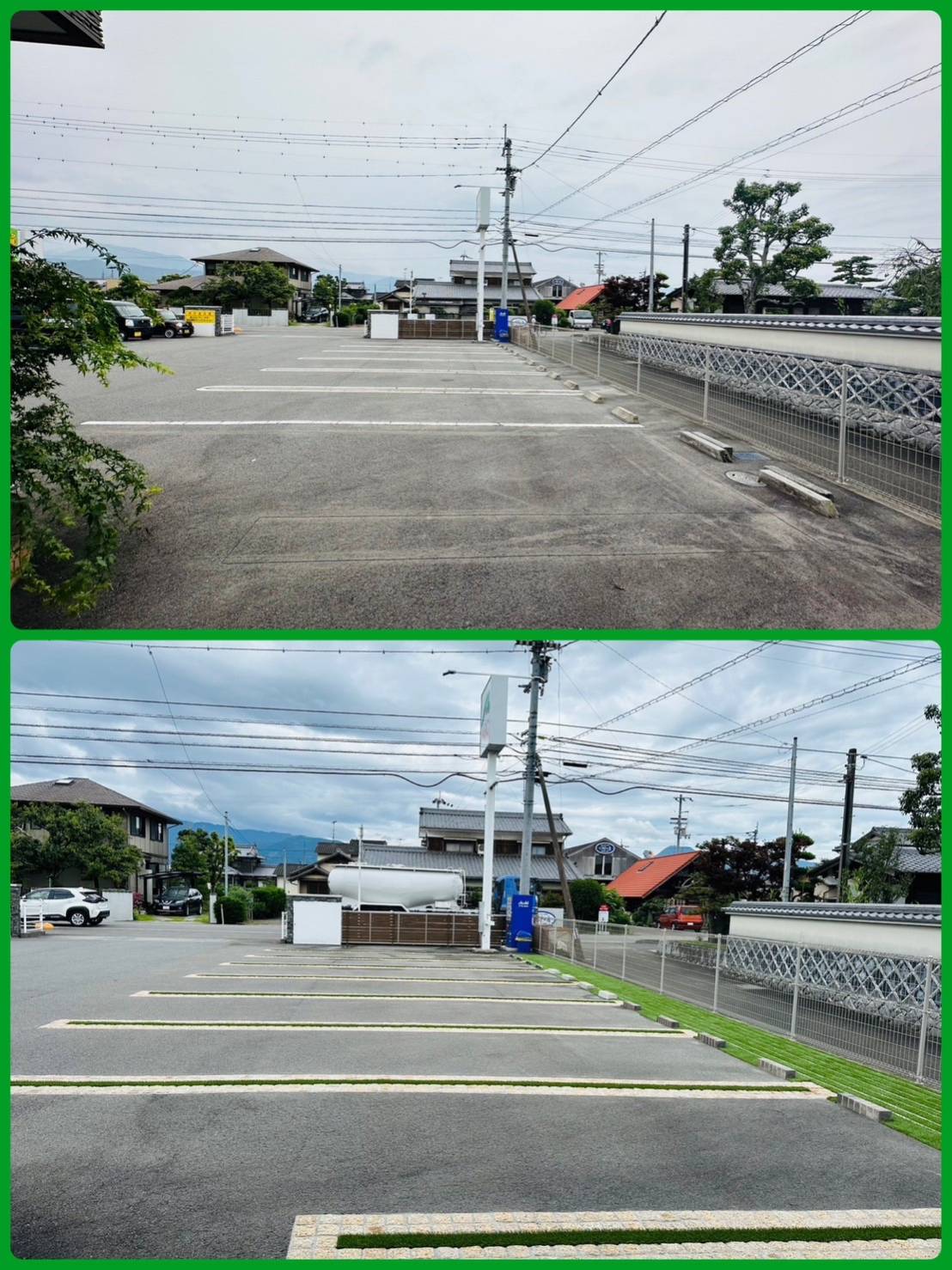 本社駐車場　外構完成♪