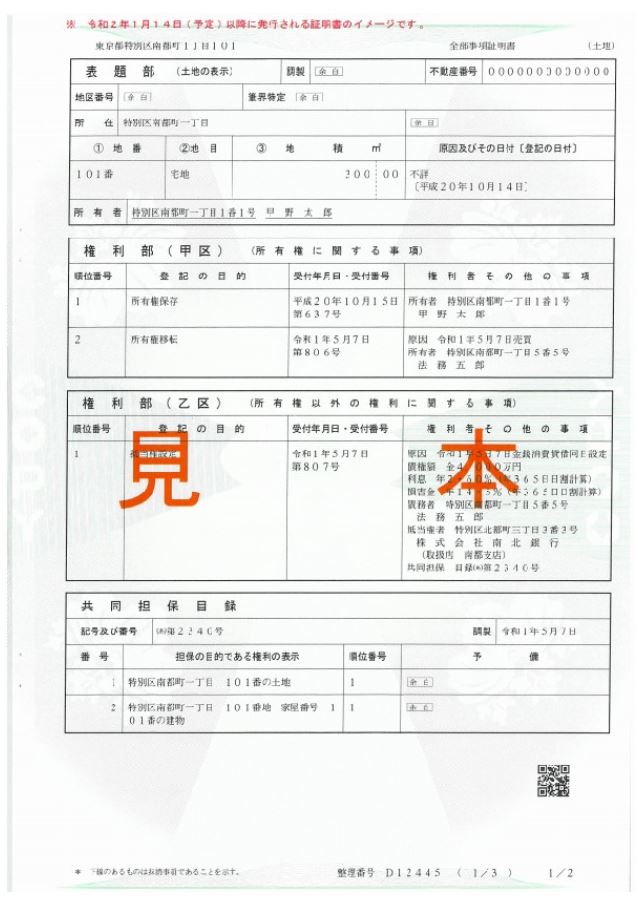 書 事項 法務局 登記 証明